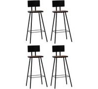 Chaises De Bar 4 Pcs Bois Massif De Récupération Brun