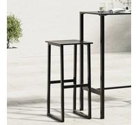 Vidaxl Tabourets De Bar Lot De 4 Noir Acier Enduit De Poudre