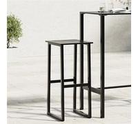 Tabouret de Bar Repose-pied Pub Bistro Noir Acier Enduit de Poudre vidaXL