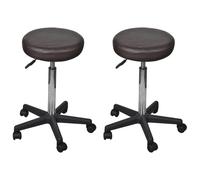 vidaXL Tabourets de bureau lot de 2 Marron 35,5x84 cm Similicuir