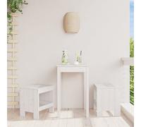 Tabourets de jardin 2 pcs blanc 40x36x45 cm bois massif de pin