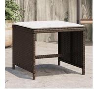 Vidaxl Tabourets De Jardin Avec Coussins 4pcs Marron 40x40x35 Cm Rotin Marron