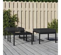 Vidaxl Tabourets De Jardin Avec Coussins Gris 2 Pcs 60x60x35 Cm Acier