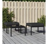 Tabourets de jardin avec coussins gris 2 pcs 60x60x35 cm acier, repose-pieds, repose-pieds ottoman, tabouret de jardin, pouf