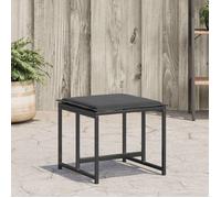 vidaXL Tabourets de jardin avec coussins lot de 4 noir acier/textilène, siège de jardin, tabouret d'extérieur, siège cube, 4008585