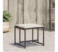 Vidaxl Tabourets De Jardin Avec Coussins Lot De 4 Noir Résine Tressée Noir