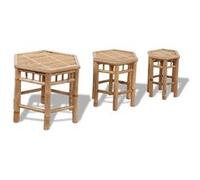 vidaXL Tabourets de jardin lot de 3 bambou41495 G