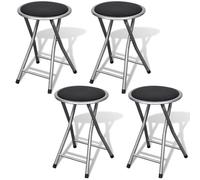Vidaxl Tabourets De Pliables Lot De 4 Similicuir