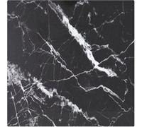 vidaXL Tafelblad 30x30 cm 6 mm gehard glas met marmeren design zwart322268 Noir G