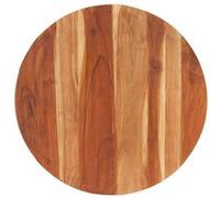 vidaXL Dessus de Table Bois Massif d'acacia Rond 15-16 mm 80 cm