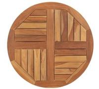vidaXL Tafelblad rond 2,5 cm 70 cm massief teakhout48985 Brun G