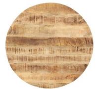 Dessus de Table Rond Dessus de Table à Dîner Table de Rechange Maison Restaurant Café Hôtel 25-27 mm 40 cm Bois de Manguier Solide