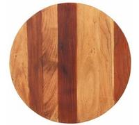 vidaXL Dessus de table bois massif d'acacia rond 25-27 mm 60 cm