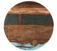 Vidaxl Dessus De Table Rond 70 Cm 25-27 Mm Bois De Récupération Solide Marron