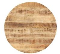 vidaXL Tafelblad rond 25-27 mm 70 cm massief mangohout286007 Brun G