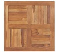 vidaXL Tafelblad vierkant 80x80x2,5 cm massief teakhout48990 Brun G