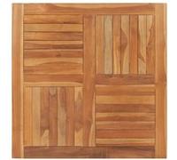 vidaXL Tafelblad vierkant 90x90x2,5 cm massief teakhout48991 Brun G