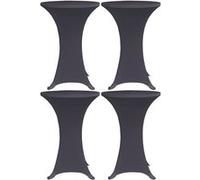 Vidaxl Housses De Table Extensible 4 Pcs 60 Cm Anthracite