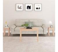 Vidaxl Tables Gigognes 3 Pcs Bois De Pin Massif Marron