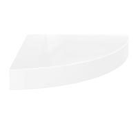 Hoekschap zwevend 25x25x3,8 cm MDF hoogglans wit323886