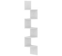 vidaXL ?tag¿¿re d'angle murale Blanc 19x19x123 cm Agglom¿¿r¿¿