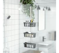 vidaXL ¿¿tag¿¿re de douche suspendue 30x15x(67-105) cm aluminium