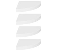 Vidaxl ?Tag¿¿Res D'angle Flottantes 4 Pcs Blanc 35x35x3,8 Cm Mdf Multicolore