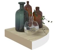 vidaXL ?tag¿¿res d'angle murales 2 pcs Ch¿ºne et blanc 25x25x3,8 cm MDF