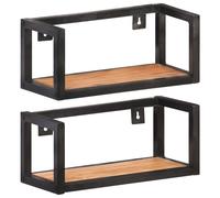 Vidaxl ?Tag¿¿Res Murales 2 Pcs 40 Cm Bois D'acacia Massif Marron