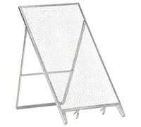 vidaXL Tamis de Jardin Crépine de Jardin Grille de Compostage Grille à Compost Tamis de Fixation pour Brouette Acier Galvanisé 60x85x89 cm