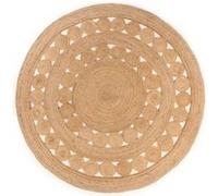 Vidaxl Tapis Design Tressé Jute 240 Cm Rond