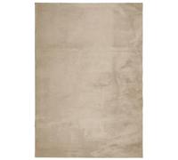 vidaXL Tapis à Poils Courts Doux et Lavable, Moquette de Sol, Tapis de Zone, Carpette de Salon Salle de Séjour Chambre, Moderne, Sable 160x230 cm