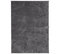 Vidaxl Tapis Huarte À Poils Courts Doux Lavable Anthracite 140x200 Cm