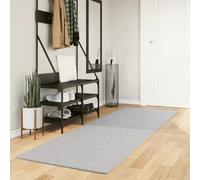 vidaXL Tapis à Poils Courts Doux et Lavable, Moquette de Sol, Tapis de Zone, Carpette de Salon Salle de Séjour Chambre, Moderne, Gris 80x250 cm