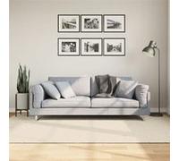 Tapis à Poils Longs Aspect Brillant Moquette Salon Anthracite Ø 200 cm vidaXL