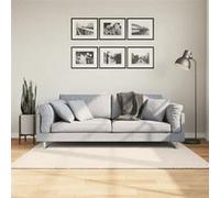 Vidaxl Tapis Istan À Poils Longs Aspect Brillant Crème 140x200 Cm