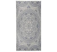 Vidaxl Tapis À Tissage Plat D'extérieur 100x200 Cm Motif Bleu
