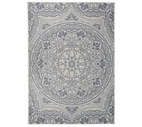 Vidaxl Tapis À Tissage Plat D'extérieur 140x200 Cm Motif Bleu