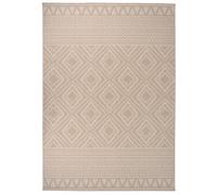 Vidaxl Tapis À Tissage Plat D'extérieur 140x200 Cm Rayures Brunes