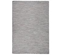 Vidaxl Tapis À Tissage Plat D'extérieur 160x230 Cm Marron Et Noir