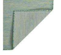 Tapis à Tissage Plat d'Extérieur Tapis de Protection Tapis de Couloir Terrasse Balcon Jardin Résistance aux UV 160x230 cm Turquoise