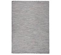 vidaXL Tapis à tissage plat d'extérieur 200x280 cm Marron et bleu 340819