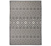 Vidaxl Tapis À Tissage Plat D'extérieur 200x280 Cm Rayures Noires