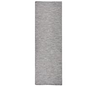 Vidaxl Tapis À Tissage Plat D'extérieur 80x250 Cm Marron Et Noir