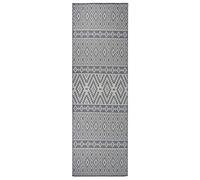 Vidaxl Tapis À Tissage Plat D'extérieur 80x250 Cm Rayures Bleues