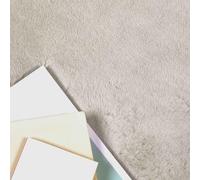vidaXL Tapis antidérapant OLITE Fausse de Lapin Beige 240x240 cm Doux Moderne
