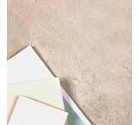 vidaXL Tapis antidérapant en Fausse de Lapin OLITE Taupe 160 x 160 cm