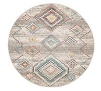 vidaXL Tapis ARBIZU intérieur extérieur Design Vintage Ø 120 cm, Tapis de Salon, Tapis Rond, Tapis d'extérieur, Tapis de Chambre à Coucher