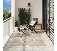 vidaXL Tapis ARBIZU intérieur extérieur design vintage 160x230 cm, tapis de salon, tapis rectangulaire, tapis de jardin, 375705