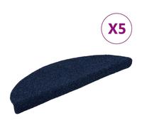 Vidaxl Tapis Autoadhésifs 5 Pcs Bleu Marine 56x17x3 Cm Aiguilleté